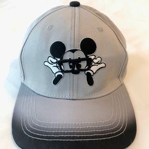 Disney Baseball Hat Mickey Mouse Flatbill NEW Grey